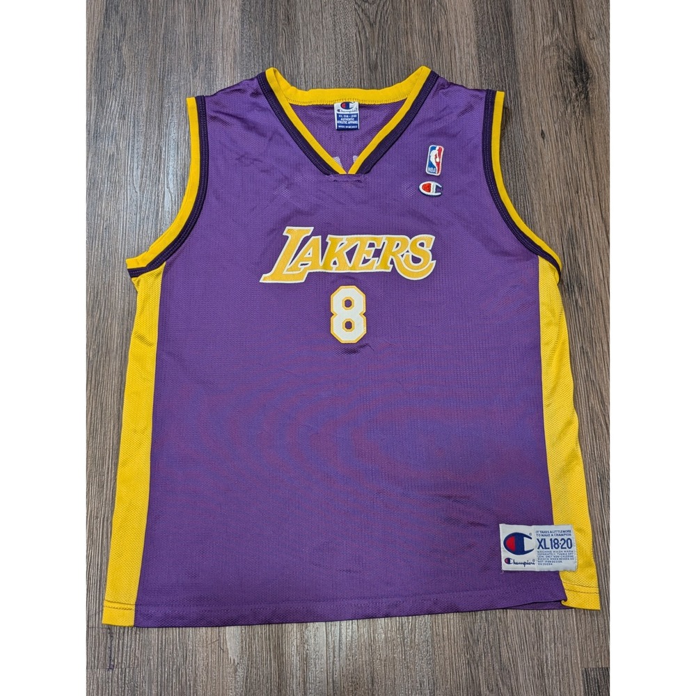 Vintage Champion Lakers Kobe Bryant #8 Jersey‎ NBA Youth XL (18-20)
